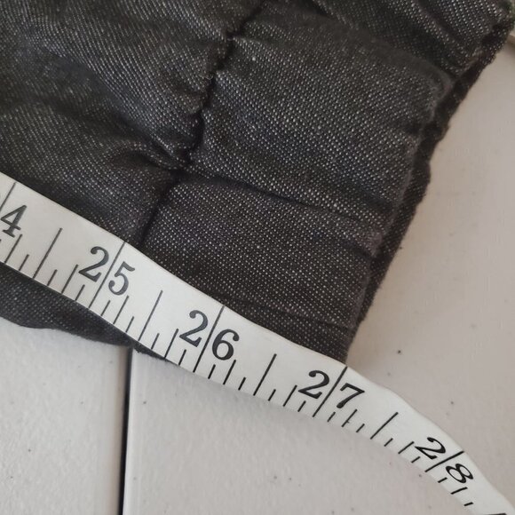 579 Small Strapless black Denim Jumpsuit Lightweight‎ Faux Buttons Jogger Pullon - Picture 8 of 11